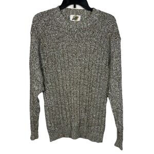 Vintage Field Gear Marled Sage Cable Knit Sweater Men's Size M Fisherman
